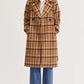 Staple the Label Heston Check Coat in Brown Check - the tartan fox