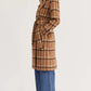 Staple the Label Heston Check Coat in Brown Check - the tartan fox