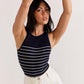 Staple the Label Kiana Stripe Knit Tank in Navy Stripe - the tartan fox