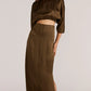 Staple the Label Koa Midi Skirt in Khaki - the tartan fox