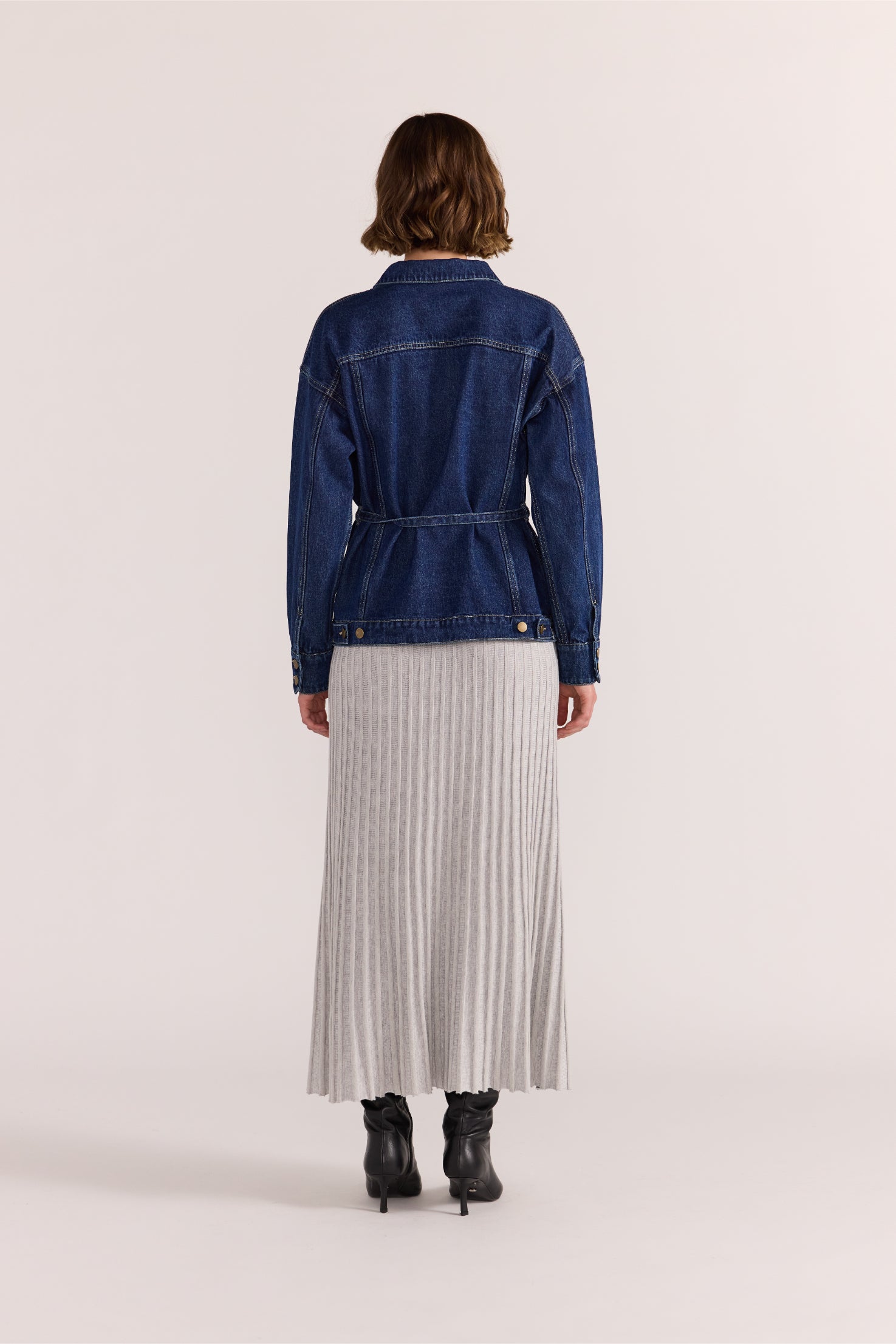 Staple the Label Lennox Denim Jacket in Indigo - the tartan fox