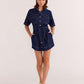 Staple the Label Luca Denim Mini Dress in Indigo - the tartan fox