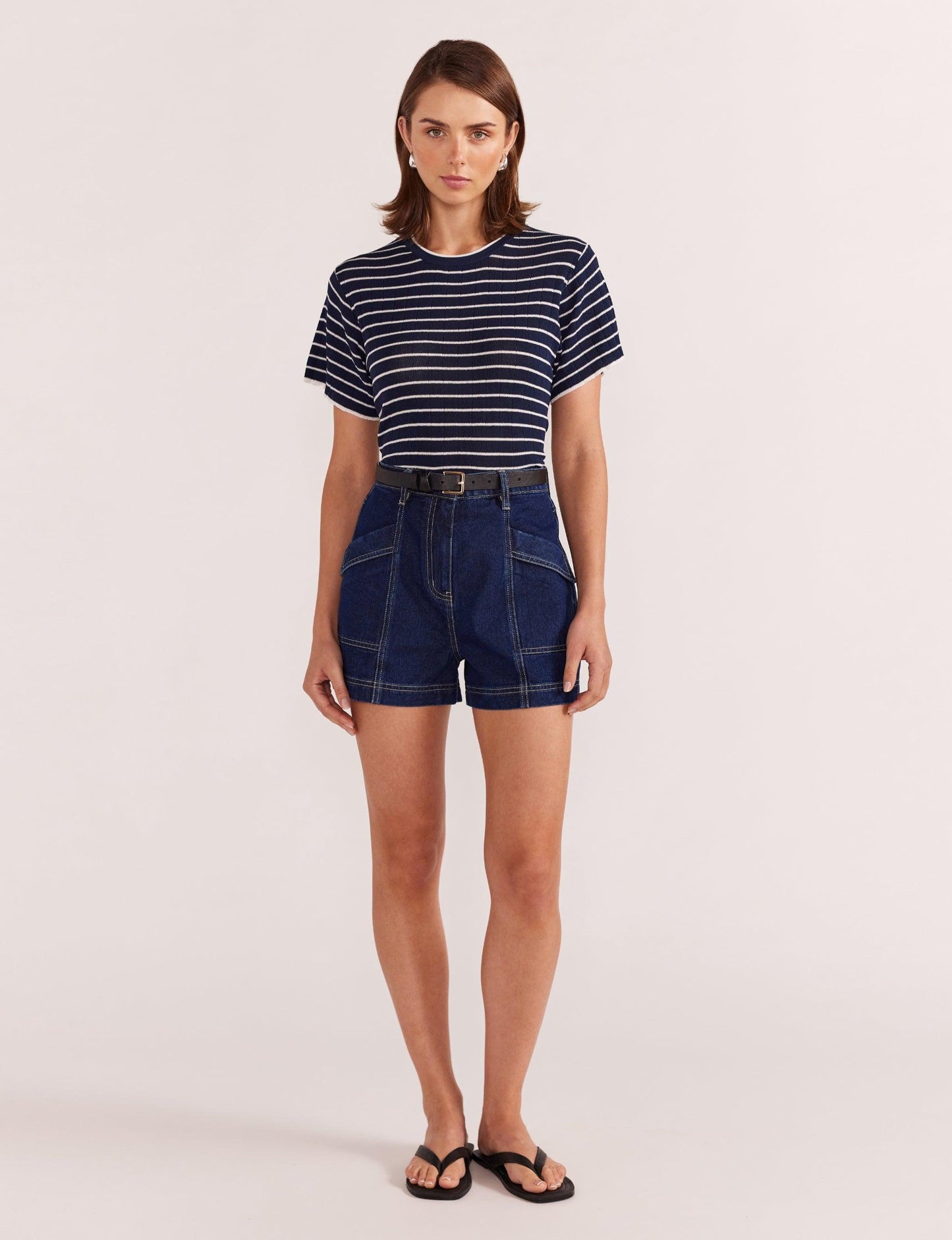 Staple the Label Luca Denim Shorts in Indigo - the tartan fox