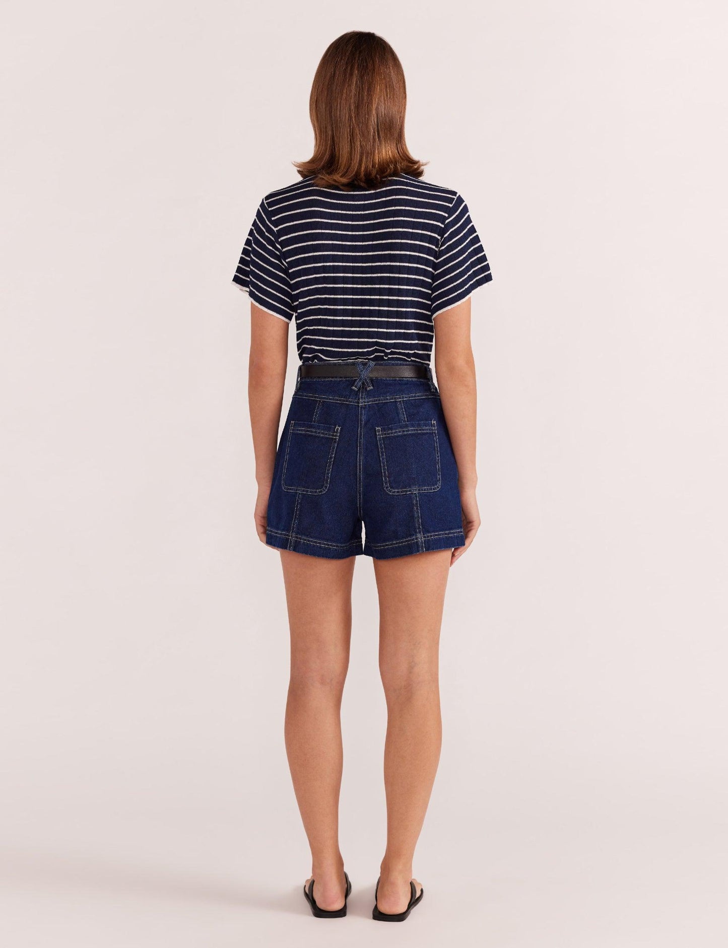 Staple the Label Luca Denim Shorts in Indigo - the tartan fox