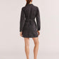 Staple the Label Mason Denim Mini Dress in Washed Black - the tartan fox