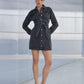 Staple the Label Mason Denim Mini Dress in Washed Black - the tartan fox