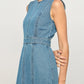 Staple the Label Maverick Denim Dress in Mid-Blue - the tartan fox