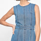 Staple the Label Maverick Denim Dress in Mid-Blue - the tartan fox
