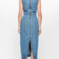 Staple the Label Maverick Denim Dress in Mid-Blue - the tartan fox