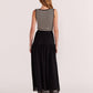 Staple the Label Mia Stripe Knit Tank in Black and Cream - the tartan fox