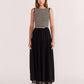 Staple the Label Milla Midi Skirt in Black - the tartan fox