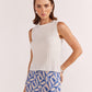 Staple the Label Nola Knit Tank in White - the tartan fox