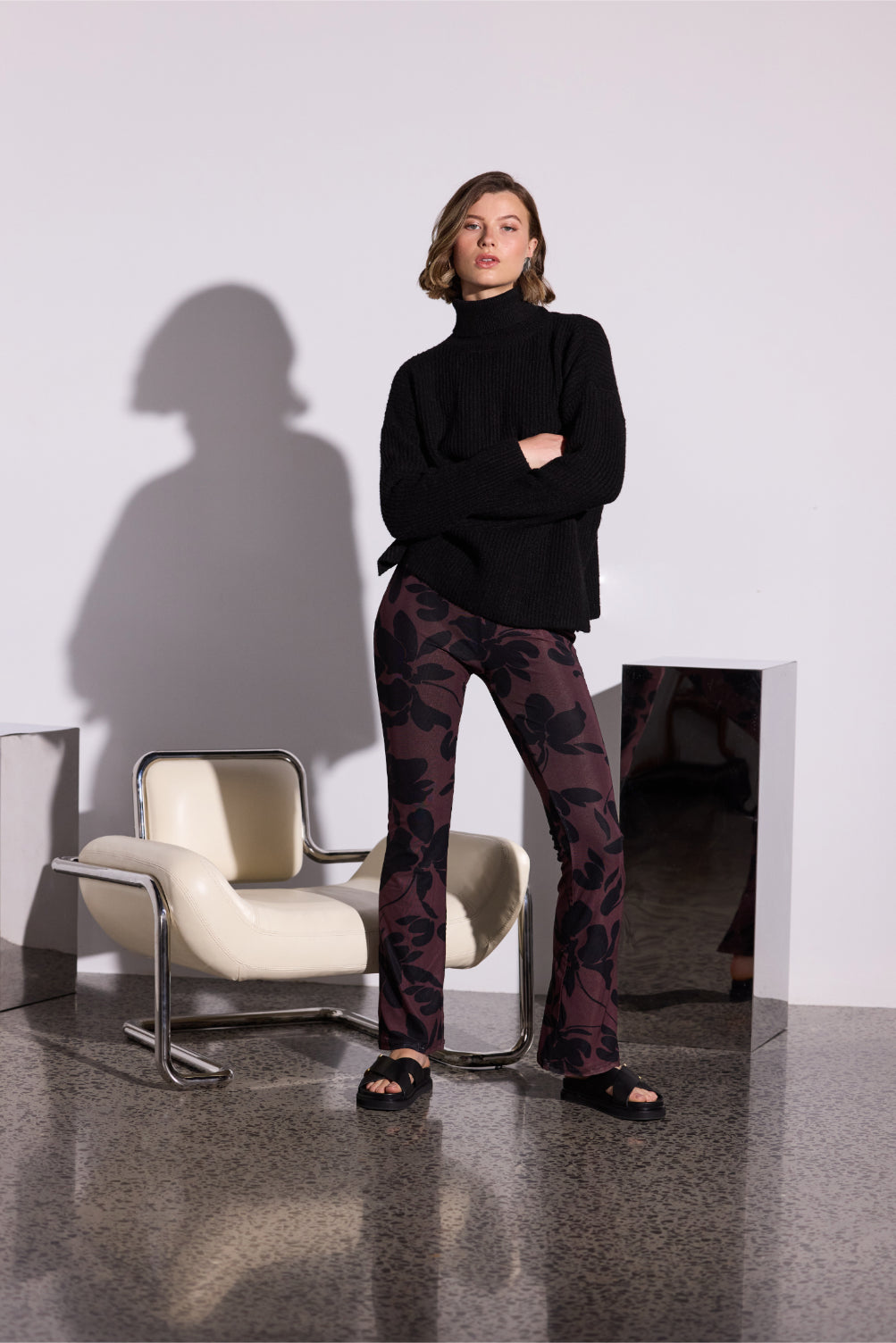 Staple the Label Olina Mesh Pants in Abstract Floral - the tartan fox
