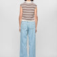 Staple the Label Palmer Stripe Knit Tank in White/Espresso - the tartan fox