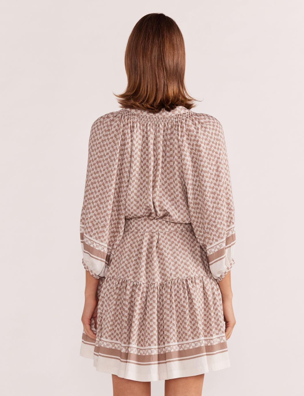 Staple the Label Soleil Smock Dress in Beige - the tartan fox