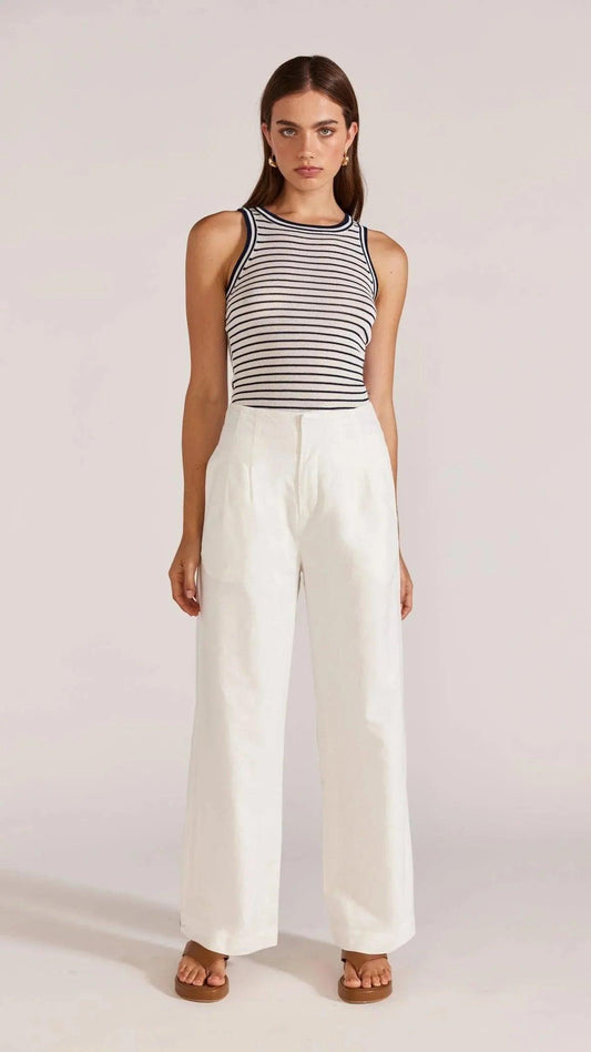 Staple the Label Sorrell Pant in White - the tartan fox