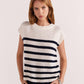 Staple the Label Sundown Stripe Knit Tank in Cream and Navy - the tartan fox