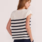 Staple the Label Sundown Stripe Knit Tank in Cream and Navy - the tartan fox