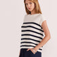 Staple the Label Sundown Stripe Knit Tank in Cream and Navy - the tartan fox