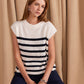 Staple the Label Sundown Stripe Knit Tank in Cream and Navy - the tartan fox