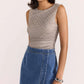 Staple the Label Tate Denim Wrap Skirt in Mid-Blue - the tartan fox