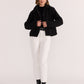 Staple the Label Tate Sherpa Jacket in Black - the tartan fox