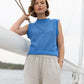 Staple the Label Wave Knit Tank in Blue - the tartan fox