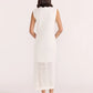 Staple the Label Wave Open Knit Midi Dress in White - the tartan fox