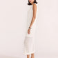 Staple the Label Wave Open Knit Midi Dress in White - the tartan fox