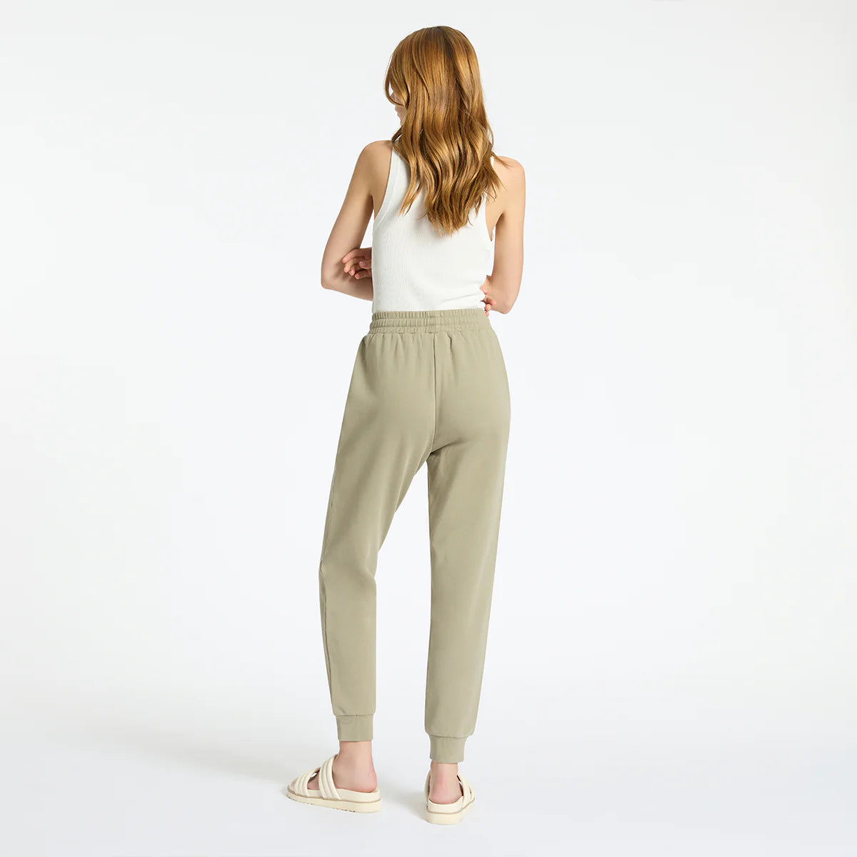 Status Anxiety As You Wake Track Pant in Washed Sage - the tartan fox