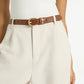 Status Anxiety Over and Over Leather Belt in Tan / Gold - the tartan fox