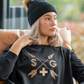 Stella & Gemma Loxy Beanie in Black/Natural - the tartan fox