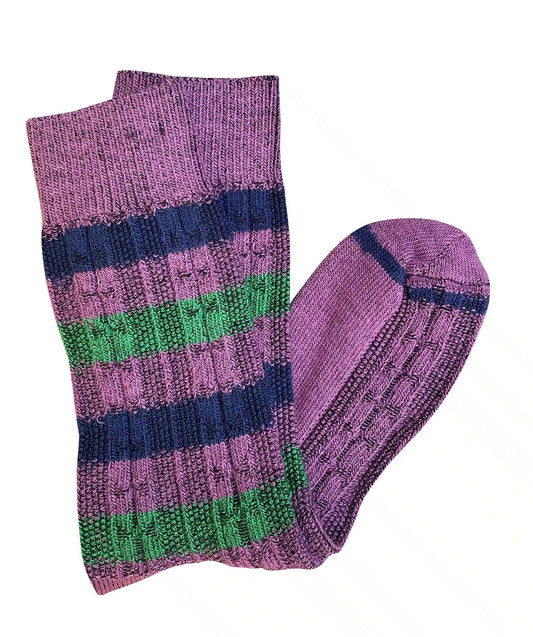 Tightology Chunky Cable Socks in Mauve - the tartan fox