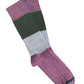Tightology Chunky Rib Merino Wool Socks in Mauve Stripe - the tartan fox
