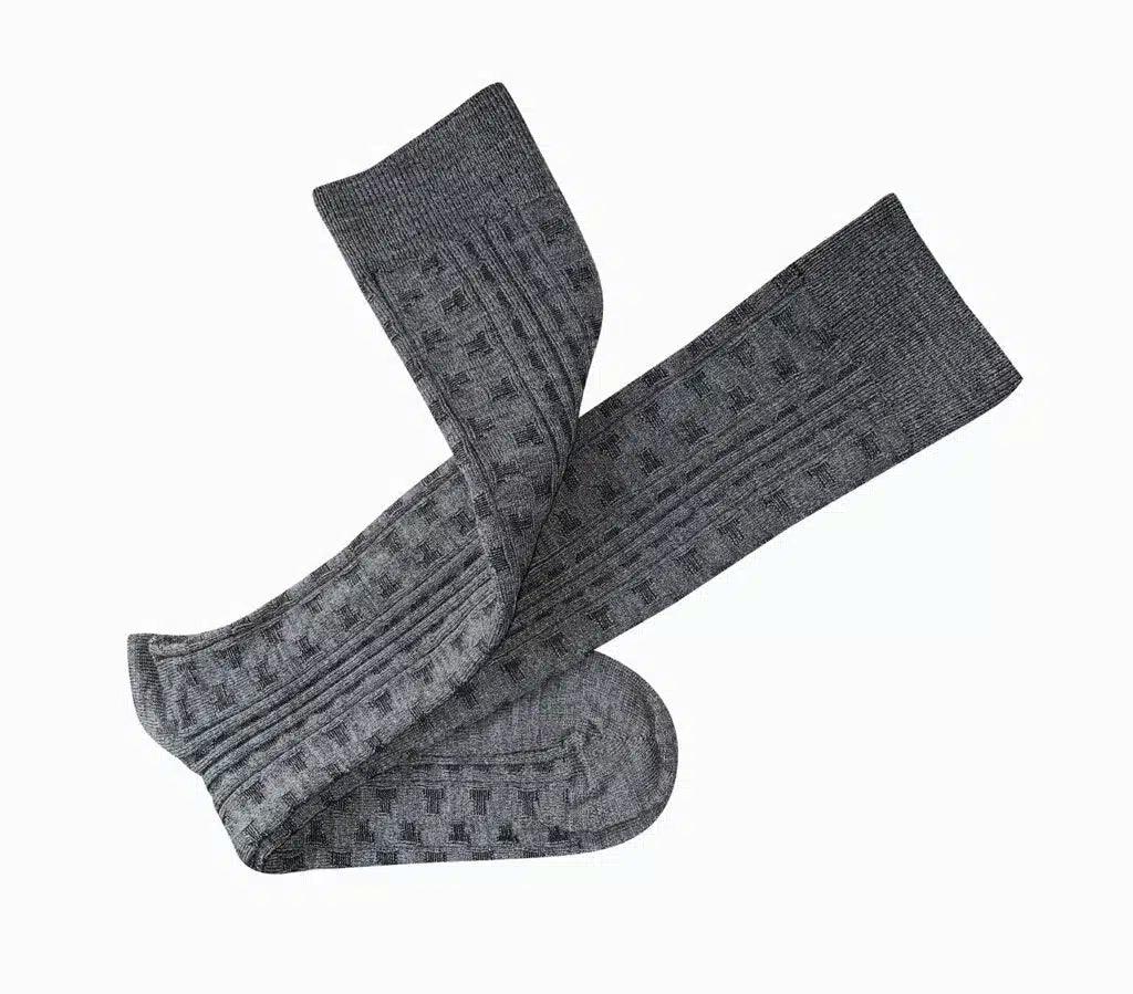 Tightology Industry Merino Wool Socks Grey - the tartan fox