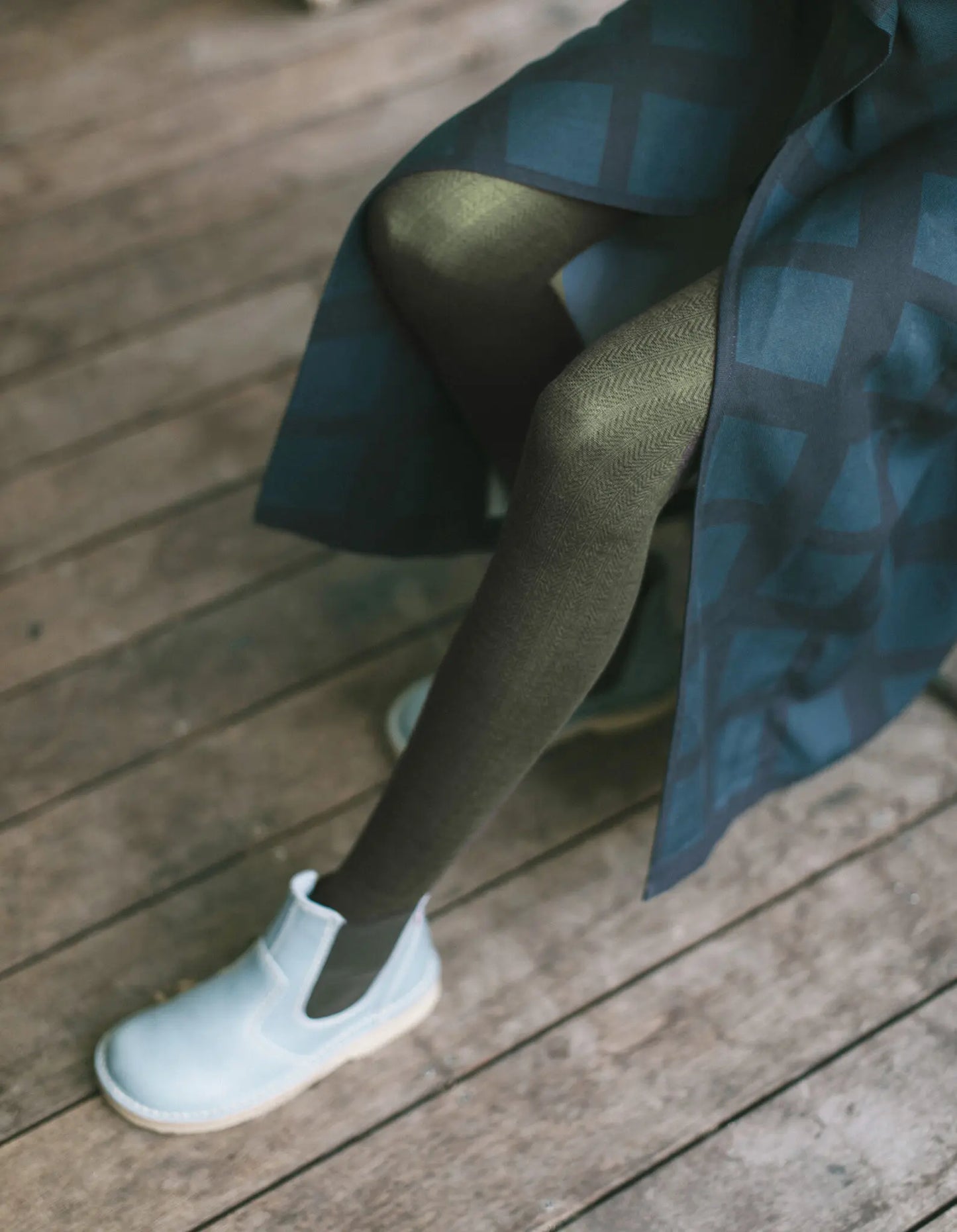 Tightology Martini Green Wool Tights - the tartan fox