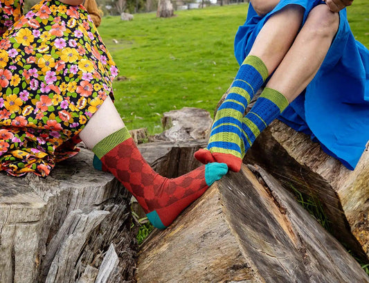 Tightology Odeon Socks in Rust - the tartan fox