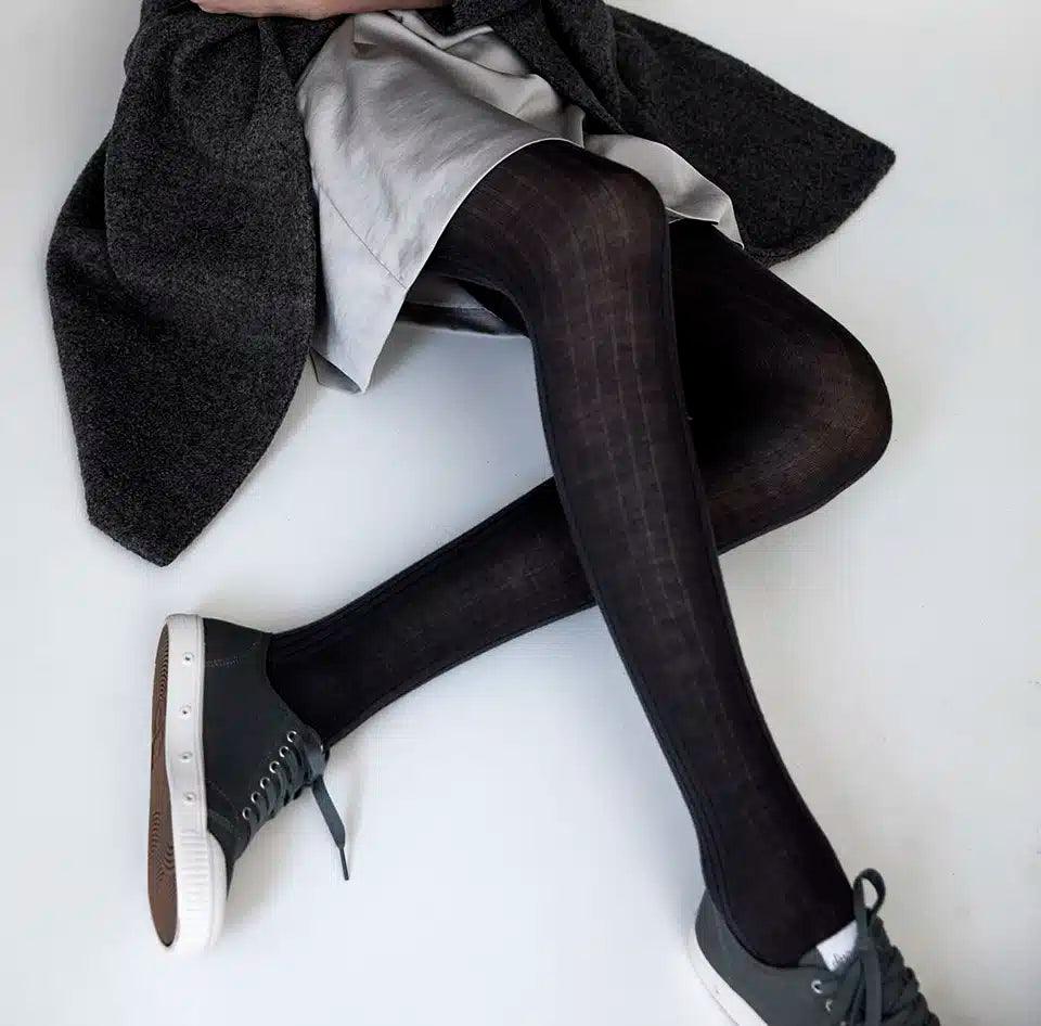 Tightology Staple Wool Tights in Black - the tartan fox