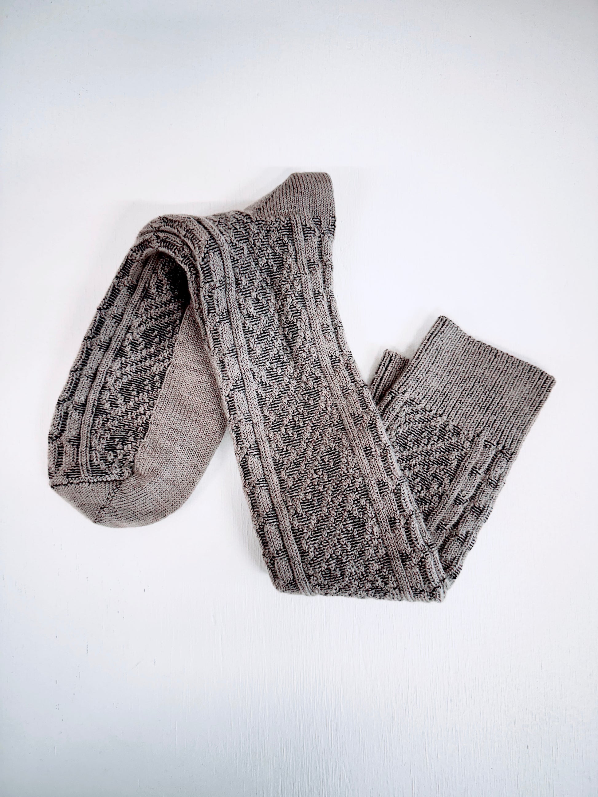 Tightology Vintage Merino Wool Socks in Bark - the tartan fox