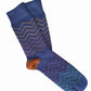 Tightology Waves Merino Socks in Blue - the tartan fox