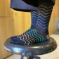 Tightology Waves Socks in Black - the tartan fox