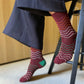 Tightology Waves Socks in Burgundy - the tartan fox