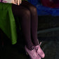Tightology Weave Organic Cotton Tights in Chocolate - the tartan fox