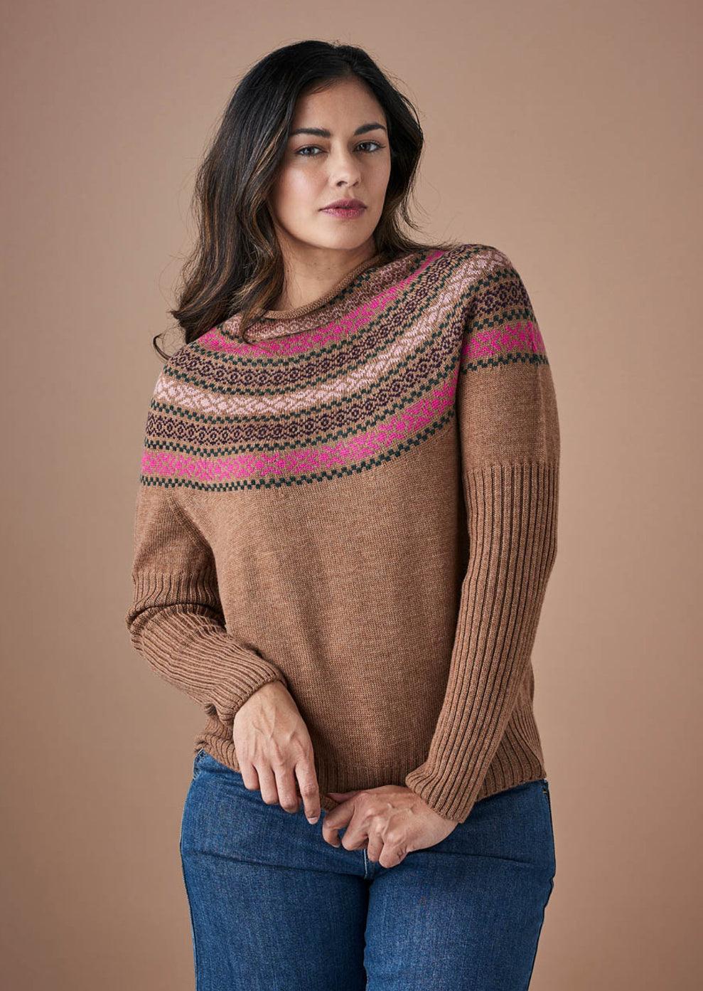 Uimi Alice Jumper Merino Wool in Gingerbread - the tartan fox