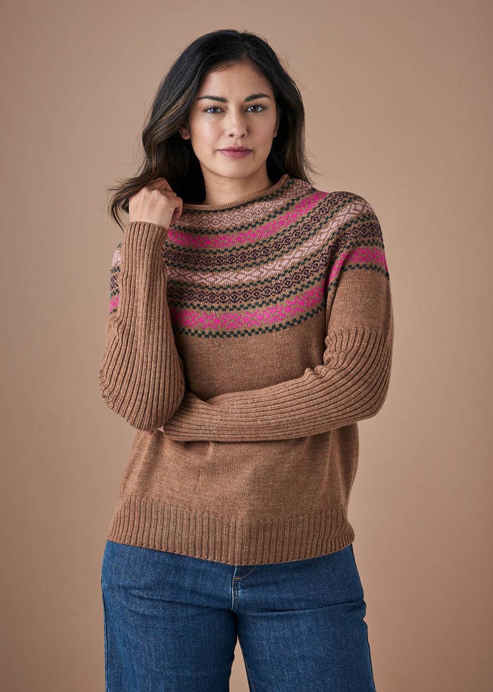 Uimi Alice Jumper Merino Wool in Gingerbread - the tartan fox