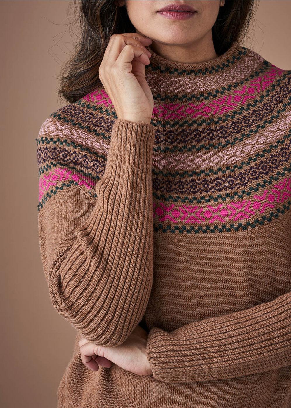 Uimi Alice Jumper Merino Wool in Gingerbread - the tartan fox