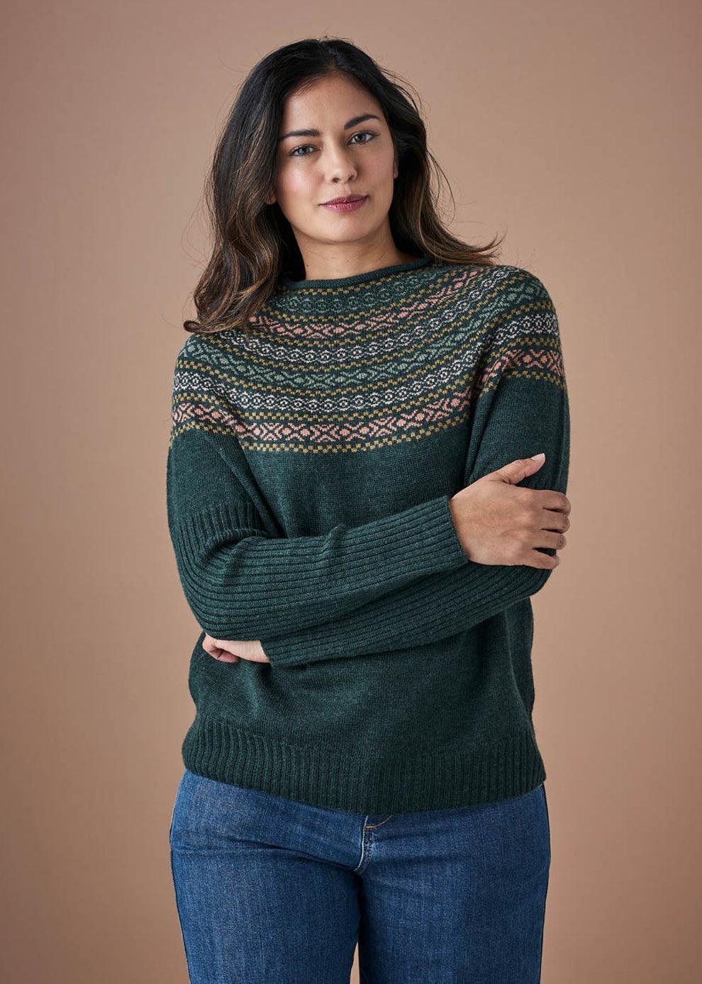 Uimi Alice Jumper Merino wool in Seaweed - the tartan fox