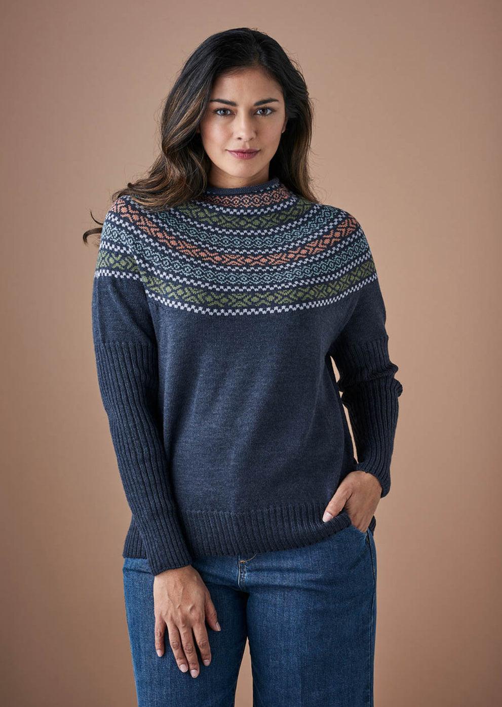 Uimi Alice Jumper Merino Wool in Storm - the tartan fox