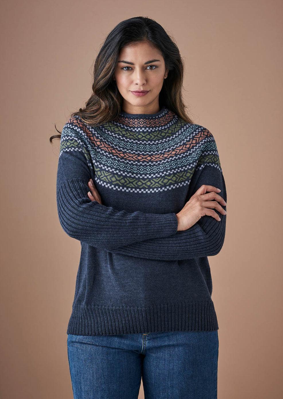 Uimi Alice Jumper Merino Wool in Storm - the tartan fox