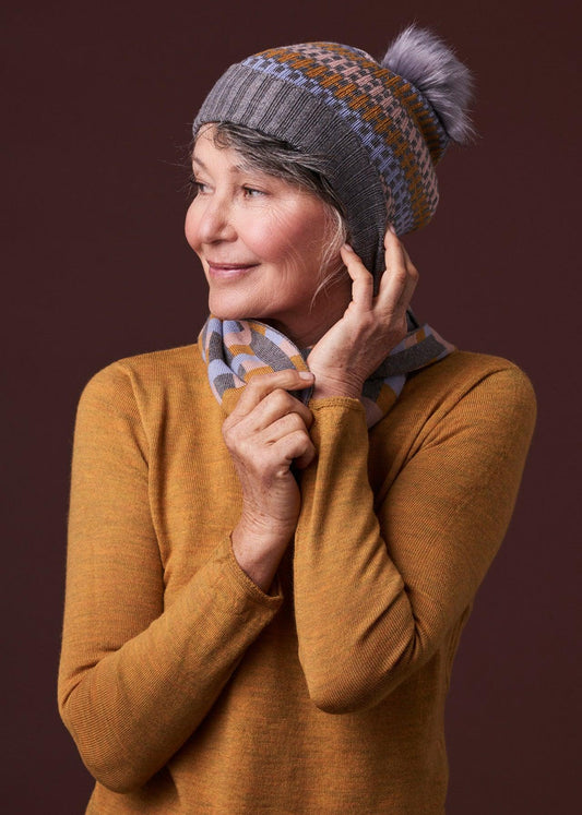 Uimi Dixie Modern Check Beanie - the tartan fox